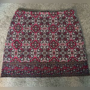 Talbots Woman’s Straight LINED Skirt Sz 20W Floral Stretch WORN ONCE EUC